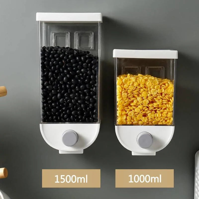 Wall-Mounted Multi-Grain Dispenser – Freshness & Organization for Your Kitchen!